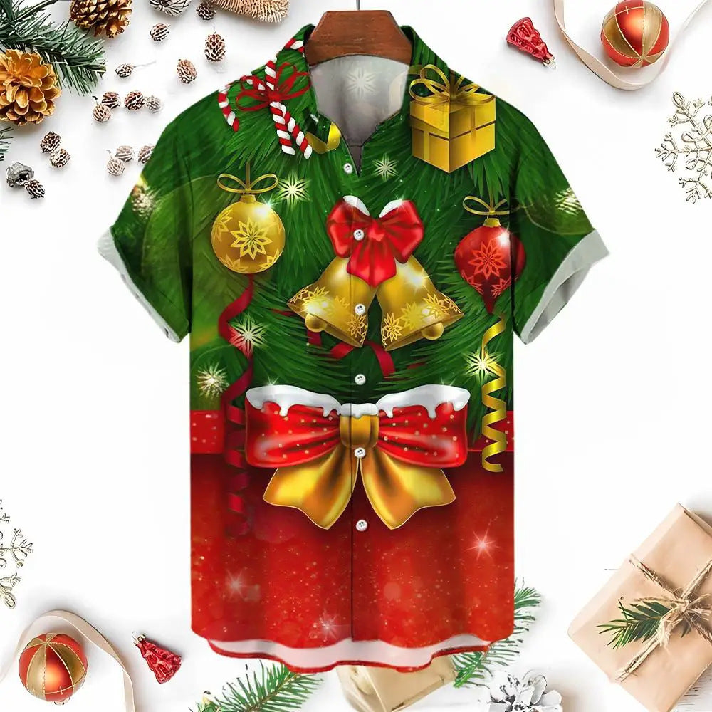 Oakley | Snowman Umbrella Print Short Sleeve Christmas Blouse