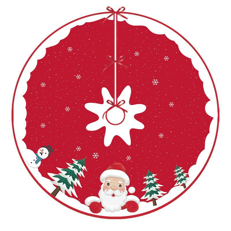Holly | Swirl Striped Christmas Tree Skirt with Starry Print