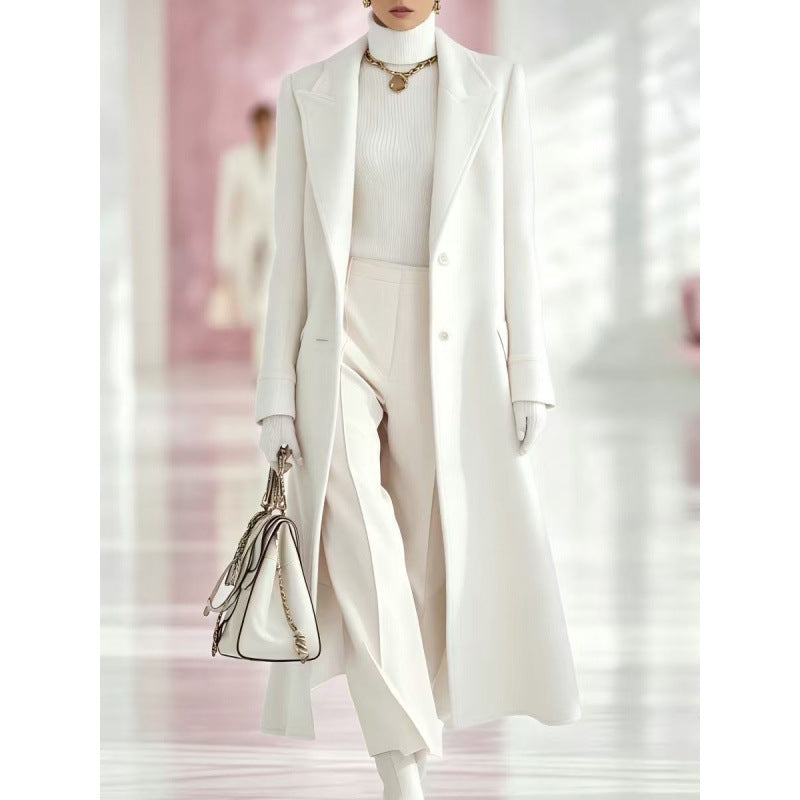 Marissa | Notch Lapel Longline Tailored Coat for Women