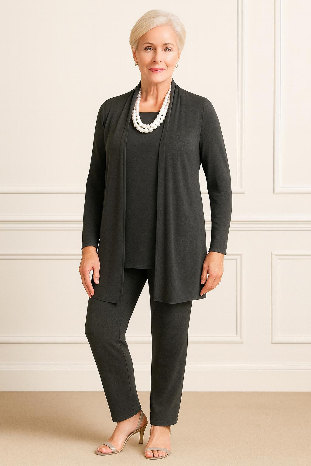 Rosy | Women's 3-Piece Loungewear Set with Cardigan & Pants