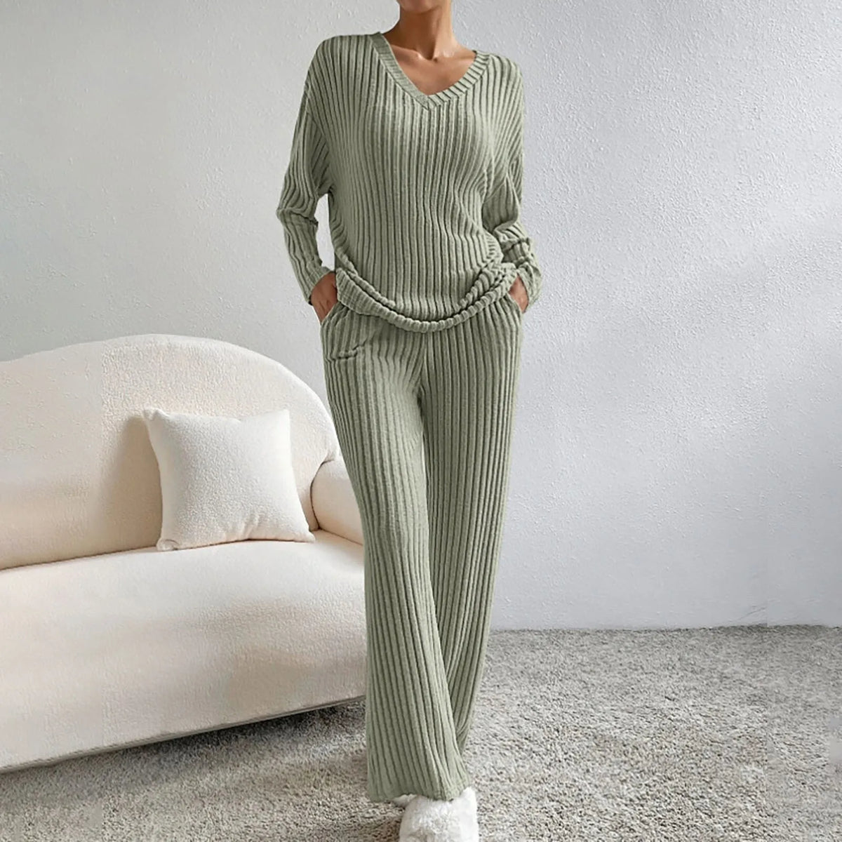 Annegunn | Ribbed Knit Lounge Set for Women