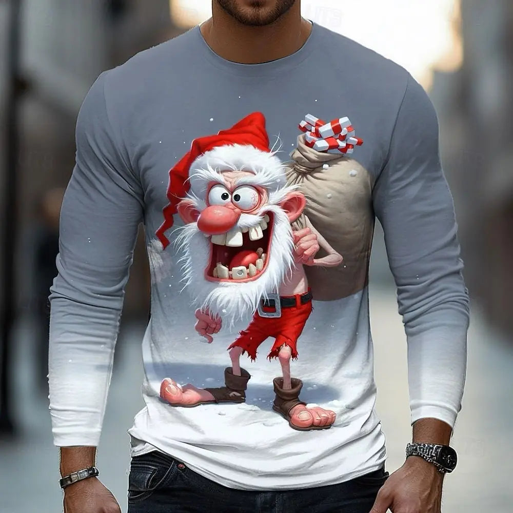 Aage | Funny Santa Print Christmas Sweater for Men