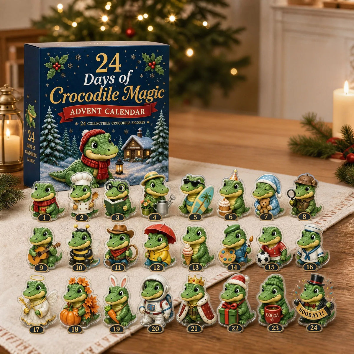 24-DAY CHARM ADVENT CALENDAR – ACRYLIC KEYRINGS & HANGING ORNAMENTS