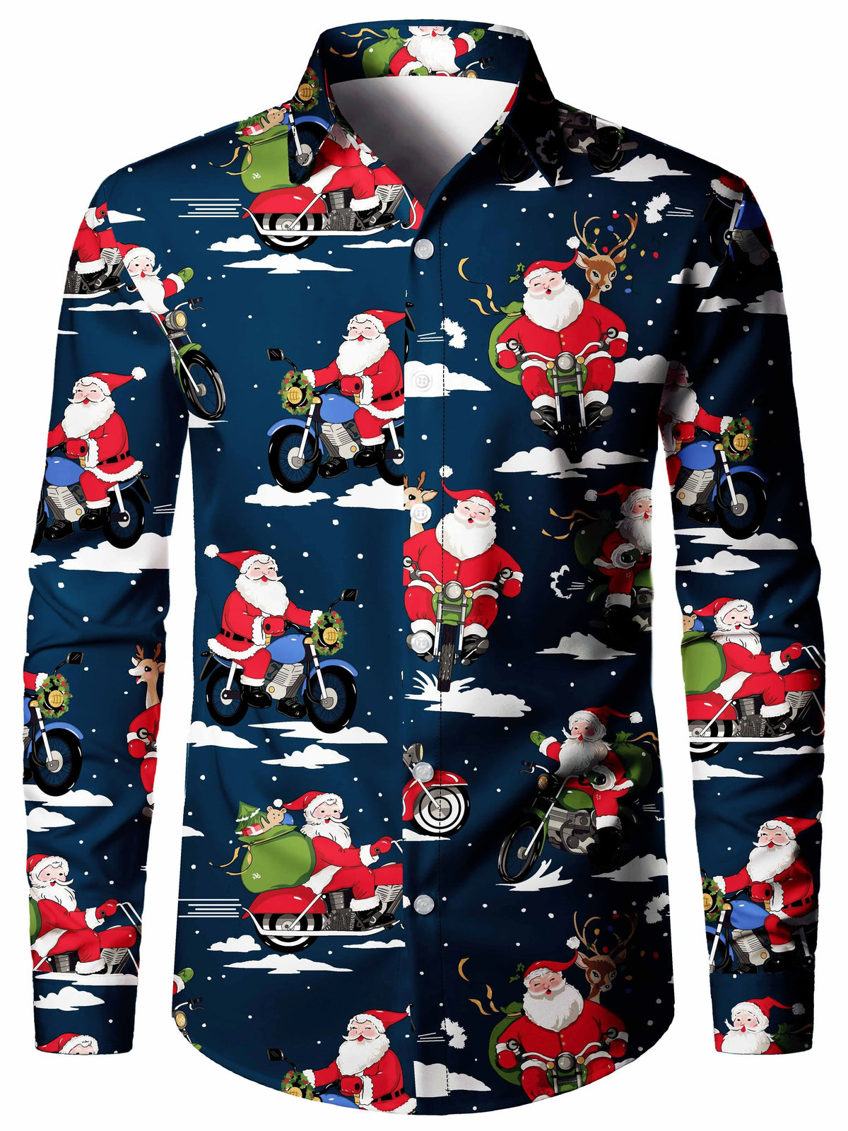 Scott | Christmas Blouse Faux-Tailcoat Button-Down Shirt for Men