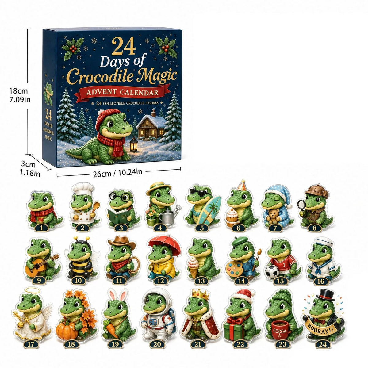 24-DAY CHARM ADVENT CALENDAR – ACRYLIC KEYRINGS & HANGING ORNAMENTS