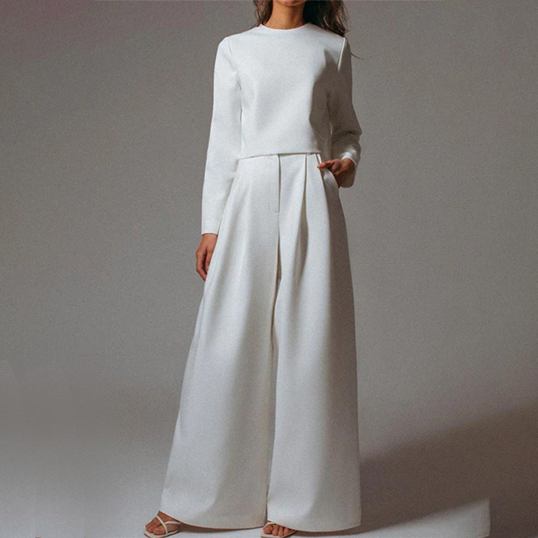 Margrete | Flutter Sleeve Palazzo Pants Set for Women