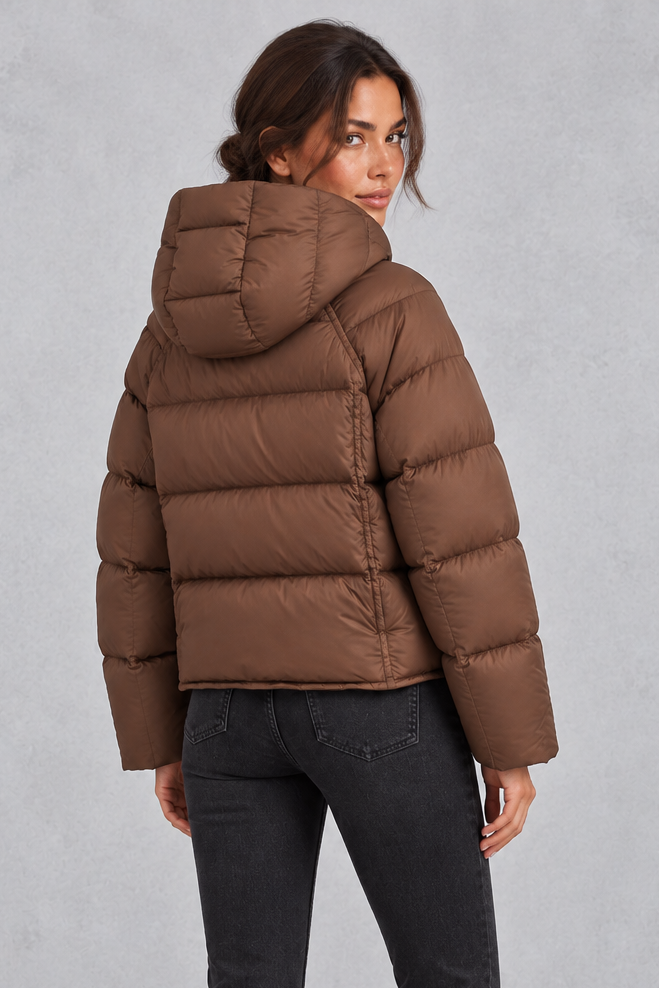 Lise | High-Neck Hooded Puffer Jacket for Women