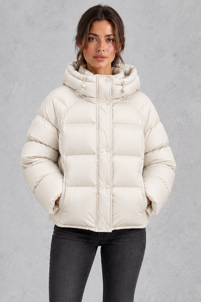 Lise | High-Neck Hooded Puffer Jacket for Women