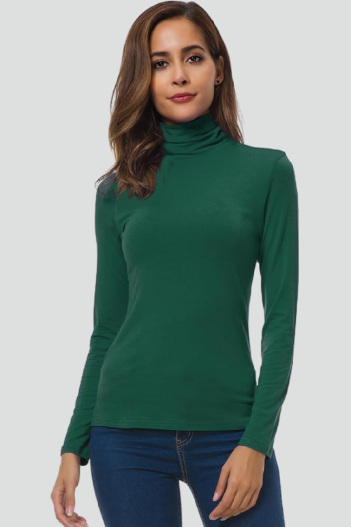 Henriette | Ribbed Turtleneck Long Sleeve Sweater for Women