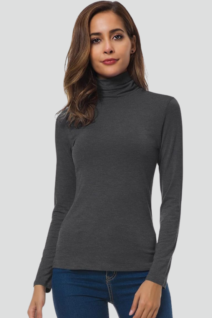 Henriette | Ribbed Turtleneck Long Sleeve Sweater for Women