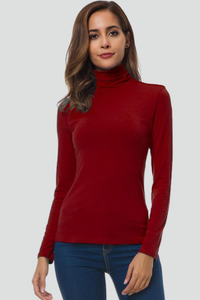 Henriette | Ribbed Turtleneck Long Sleeve Sweater for Women
