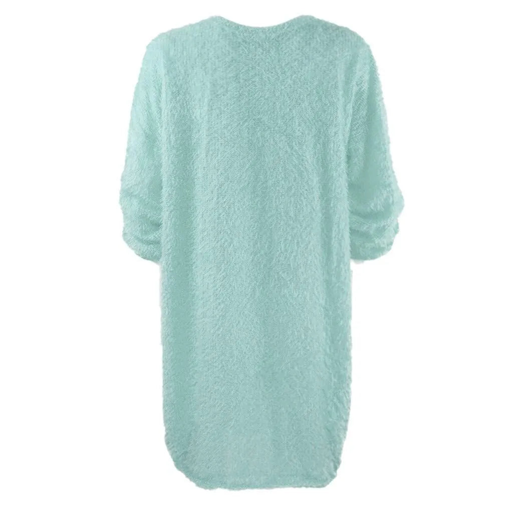 Tayla | Ribbed Crew Neck Sweater Dress for Women