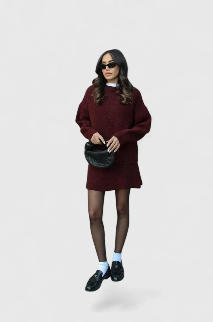 Delphina | Ribbed Knit Sweat Set for Women
