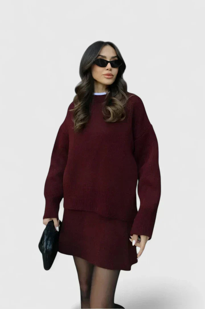 Delphina | Ribbed Knit Sweat Set for Women