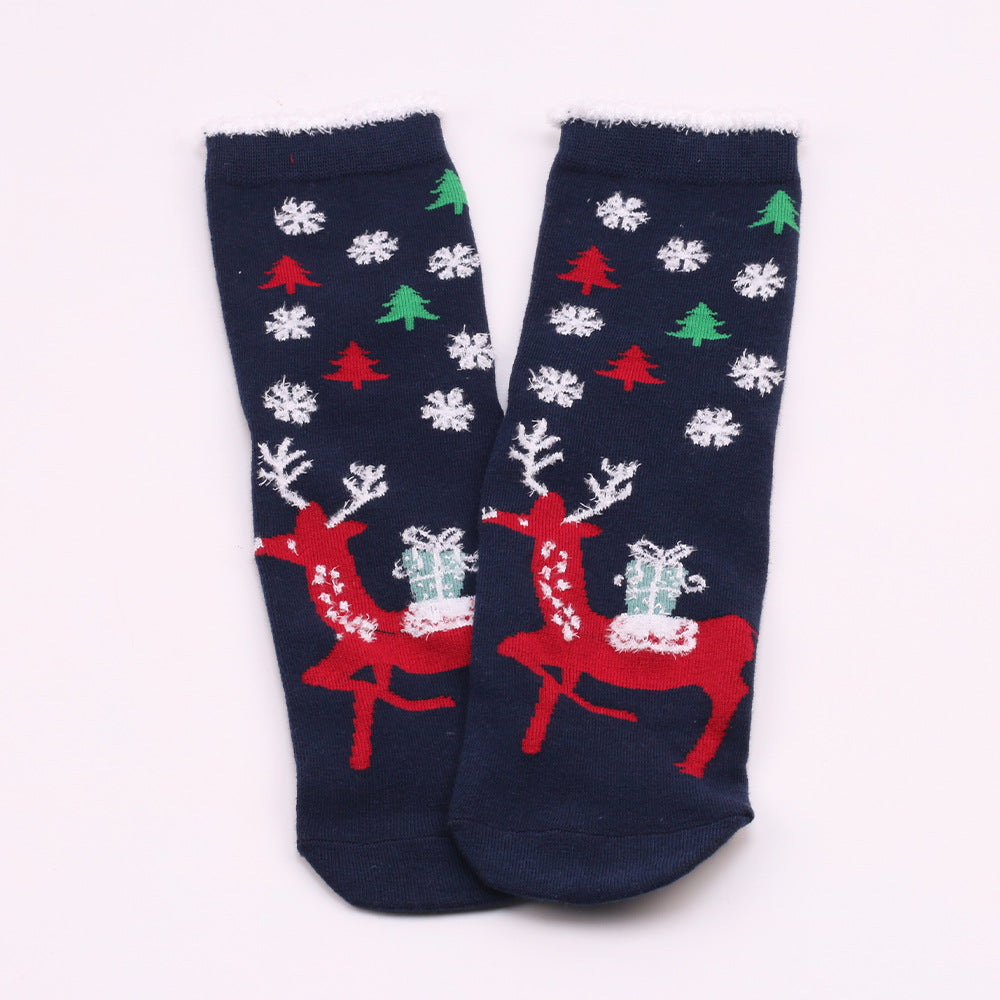 Domitille | Christmas Sock Plush Mid-Calf Socks for Women