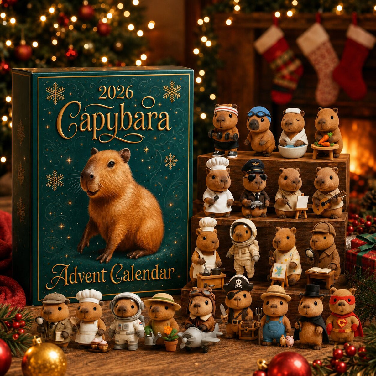CAPYBARA ADVENT CALENDAR – 24 ILLUSTRATED DOORS