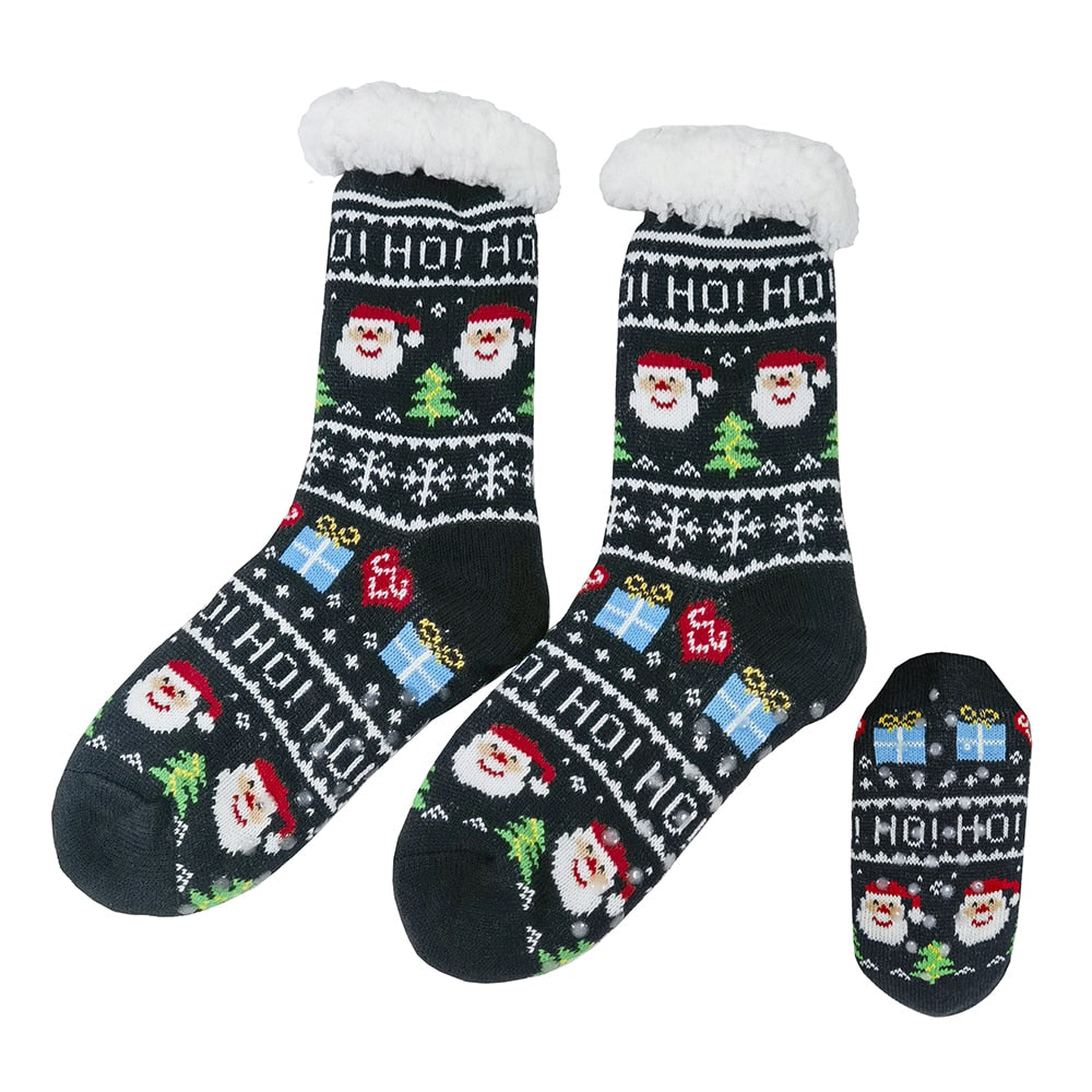 Hayley | Non-Slip Printed Christmas Sock with Grip Dots for Women