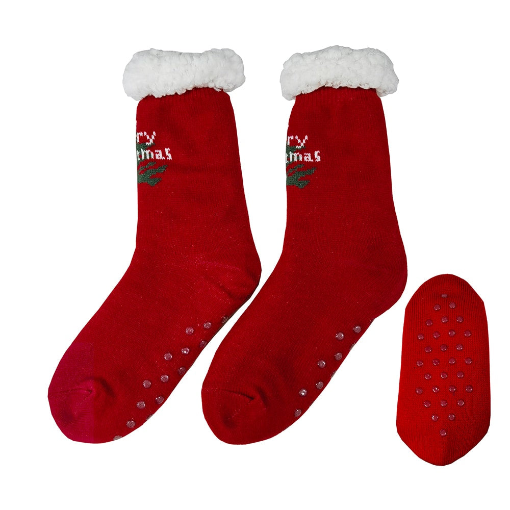 Hayley | Non-Slip Printed Christmas Sock with Grip Dots for Women