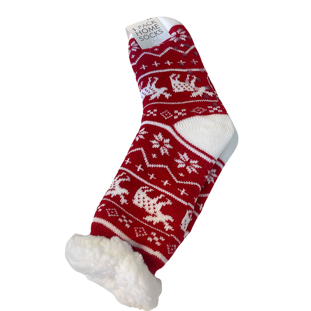 Hayley | Non-Slip Printed Christmas Sock with Grip Dots for Women