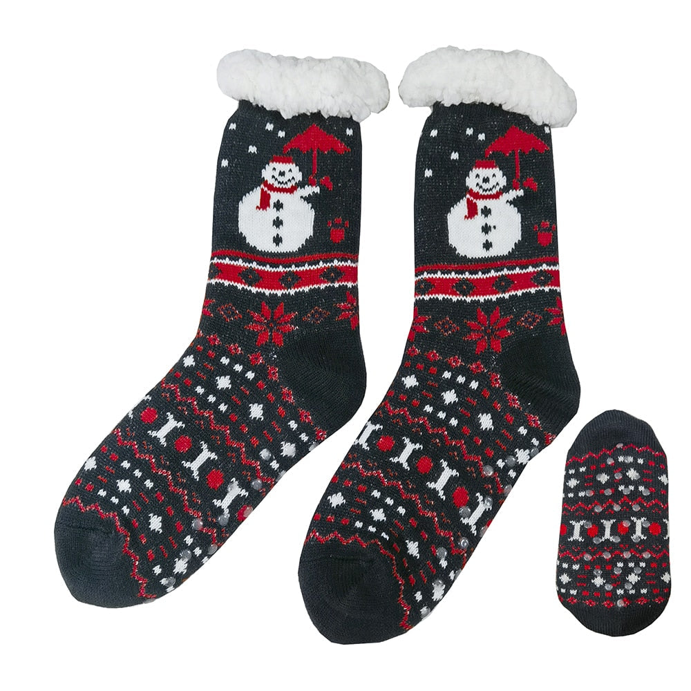 Hayley | Non-Slip Printed Christmas Sock with Grip Dots for Women
