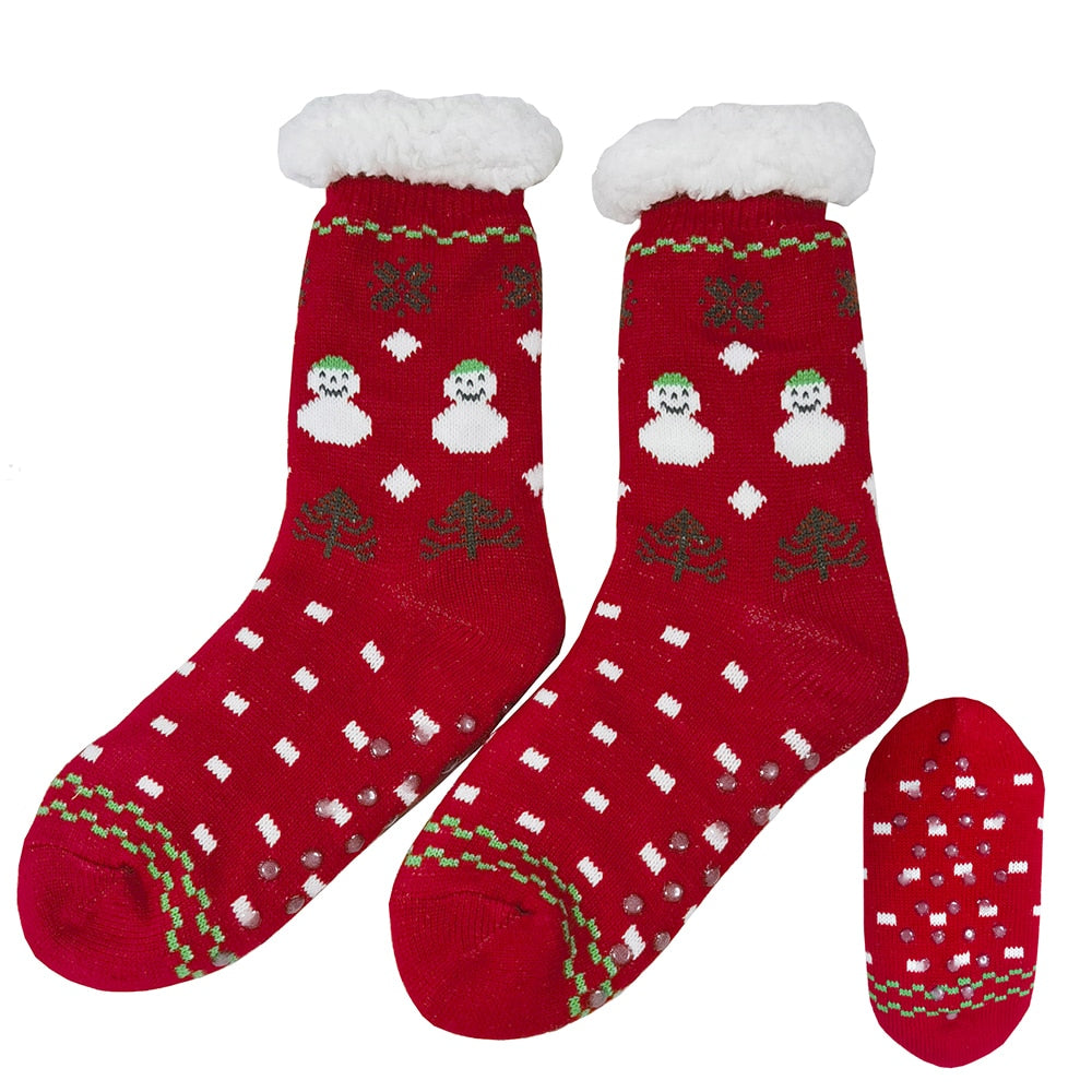 Hayley | Non-Slip Printed Christmas Sock with Grip Dots for Women