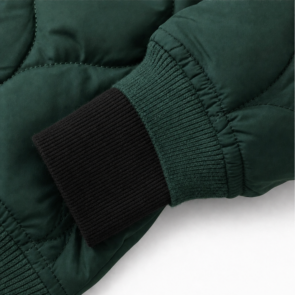 Zora | Quilted Hooded Puffer Jacket with Color-Block Panels
