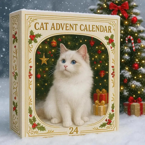 ACRYLIC CAT ORNAMENT ADVENT CALENDAR – 24 HANGING CAT CHARMS