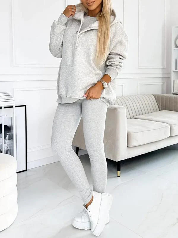 Trientje | Ribbed Three-Piece Sweat Set for Women