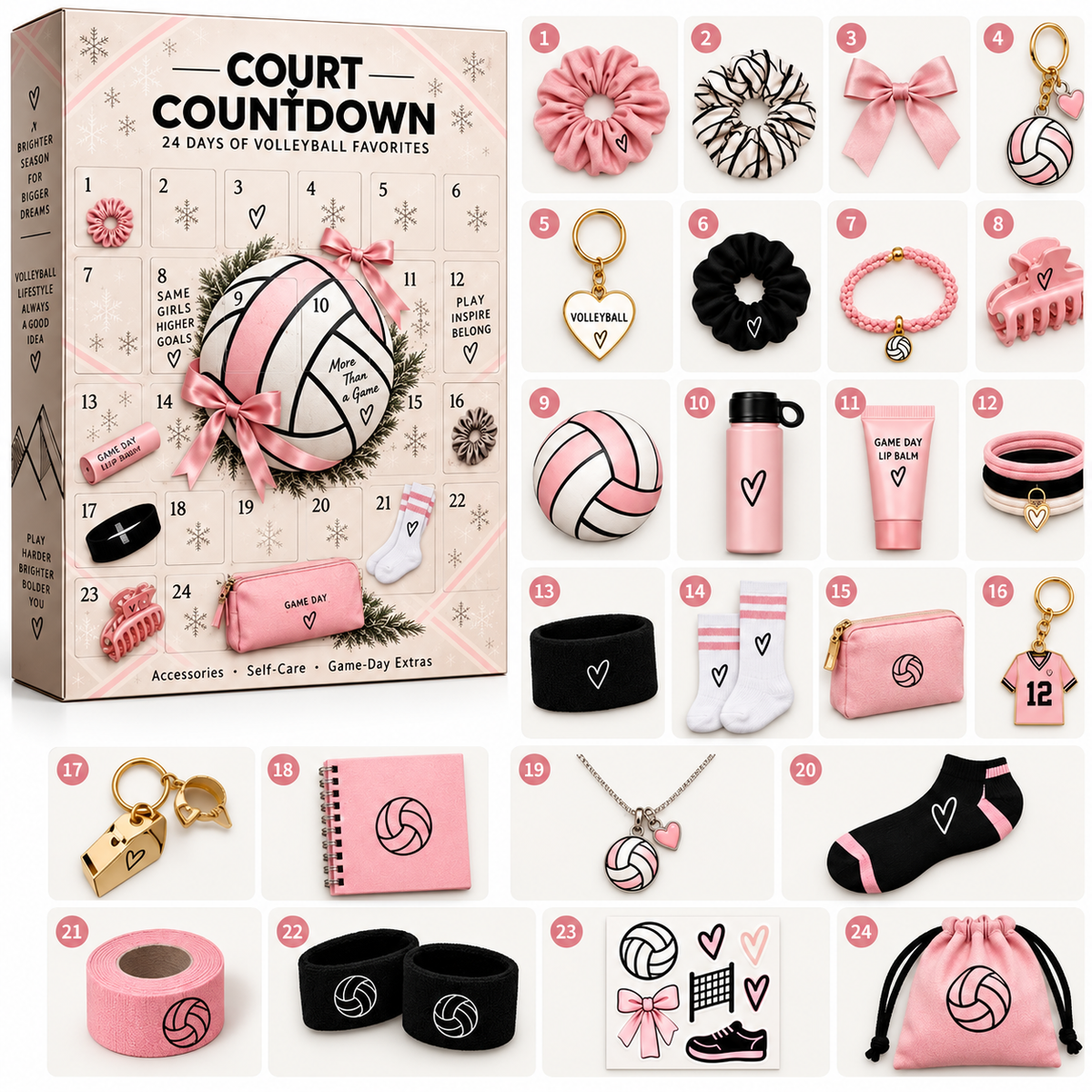Volleyball Advent calendar Christmas gift for Women