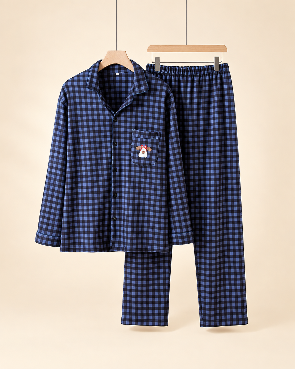Everdine | Plaid Button-Front Pajamas Set for Women