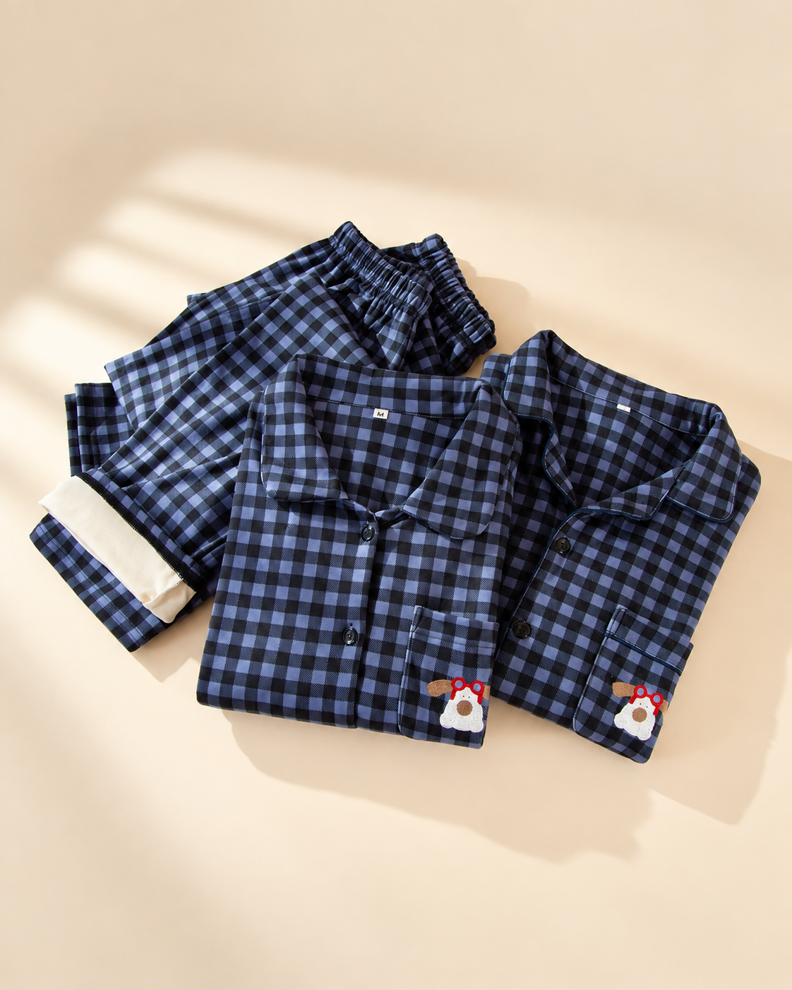 Everdine | Plaid Button-Front Pajamas Set for Women