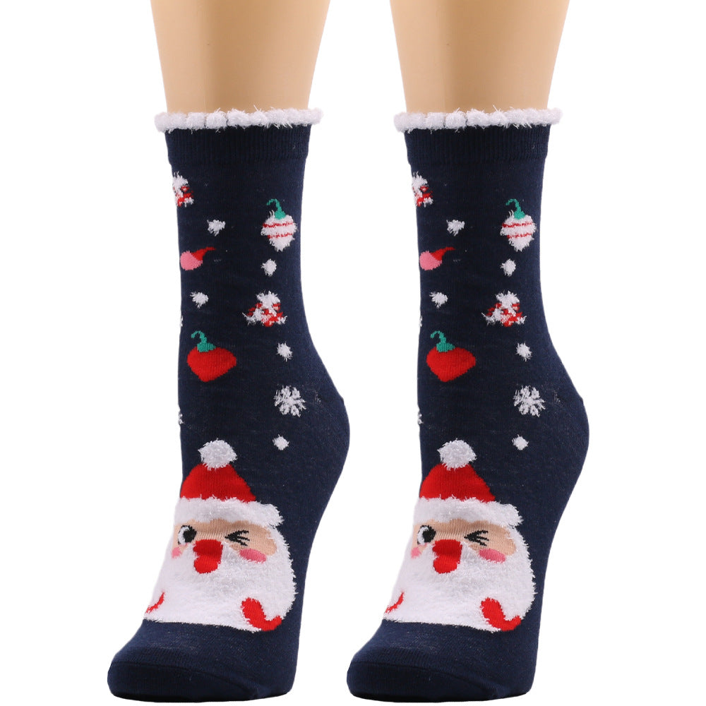 Domitille | Christmas Sock Plush Mid-Calf Socks for Women