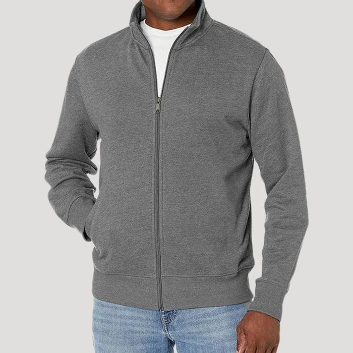 Casper | Slim Fit Collared Zip-Up Jacket for Men