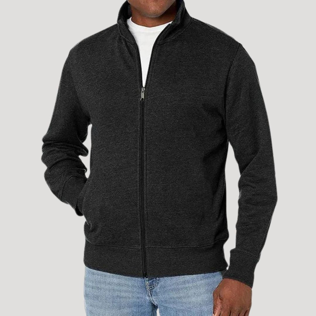 Wouter | Tailored Zip-Front Notched-Collar Jacket for Men