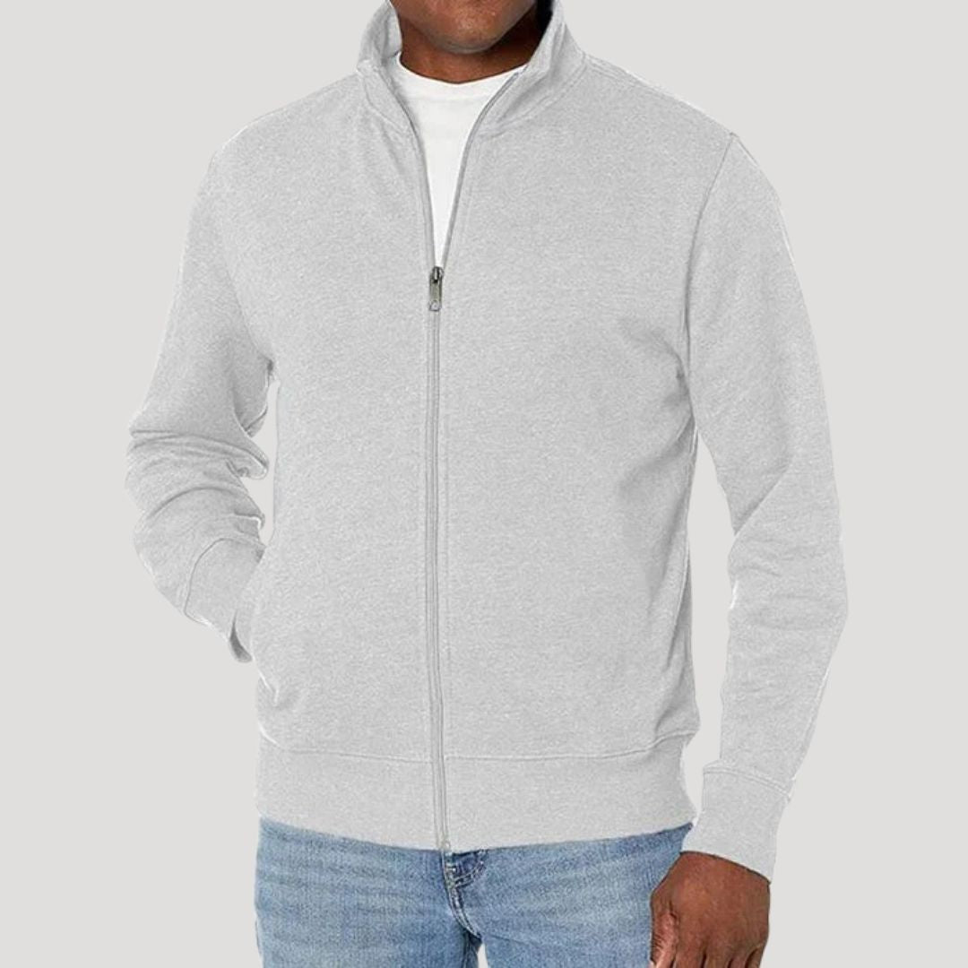Wouter | Tailored Zip-Front Notched-Collar Jacket for Men