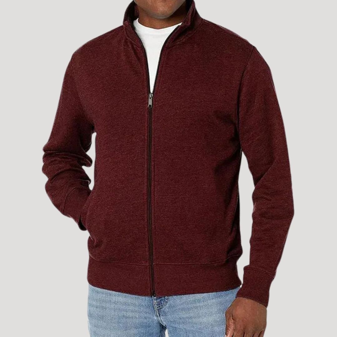 Wouter | Tailored Zip-Front Notched-Collar Jacket for Men