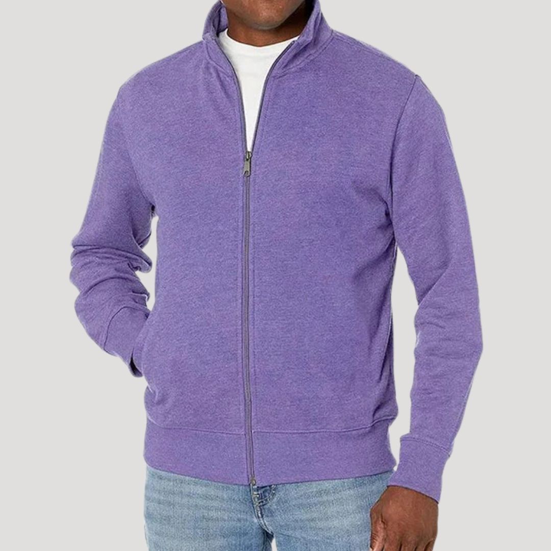 Wouter | Tailored Zip-Front Notched-Collar Jacket for Men