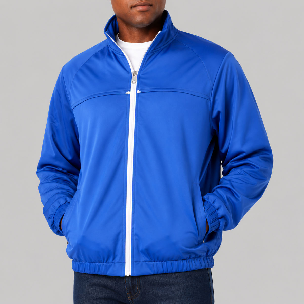 Wouter | Tailored Zip-Front Notched-Collar Jacket for Men