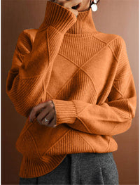 Liesbeth | Cable Knit Sweater with Ribbed Turtleneck for Women