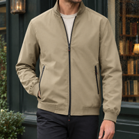 Dietmar | Stand Collar Zip-Up Jacket for Men