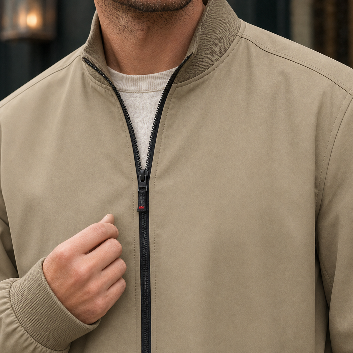 Dietmar | Stand Collar Zip-Up Jacket for Men