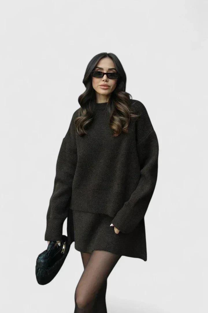 Delphina | Ribbed Knit Sweat Set for Women