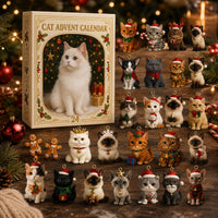 MINI CAT ADVENT CALENDAR – 24 CAT FIGURINES, CHRISTMAS GIFT FOR CAT LOVERS