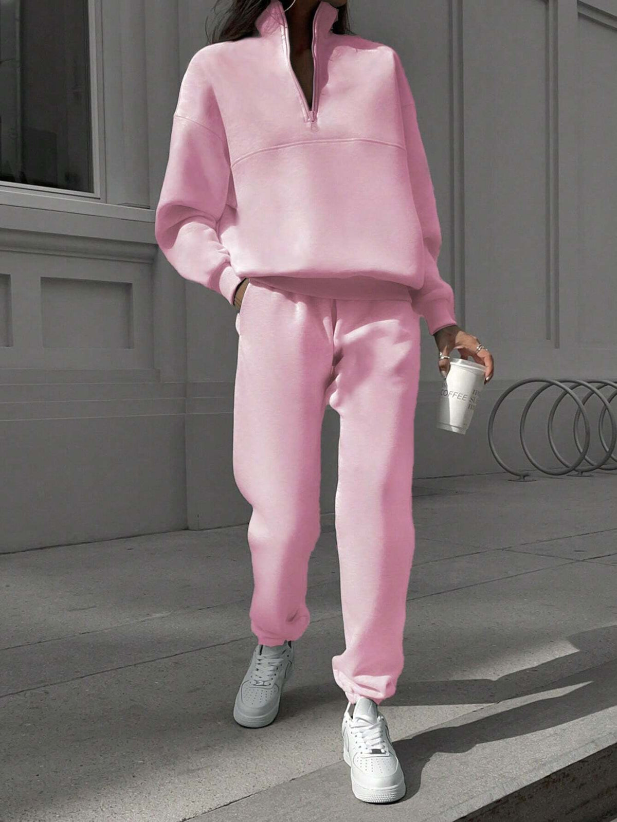 Yseult | Sweat Set with Half-Zip Pullover for Women