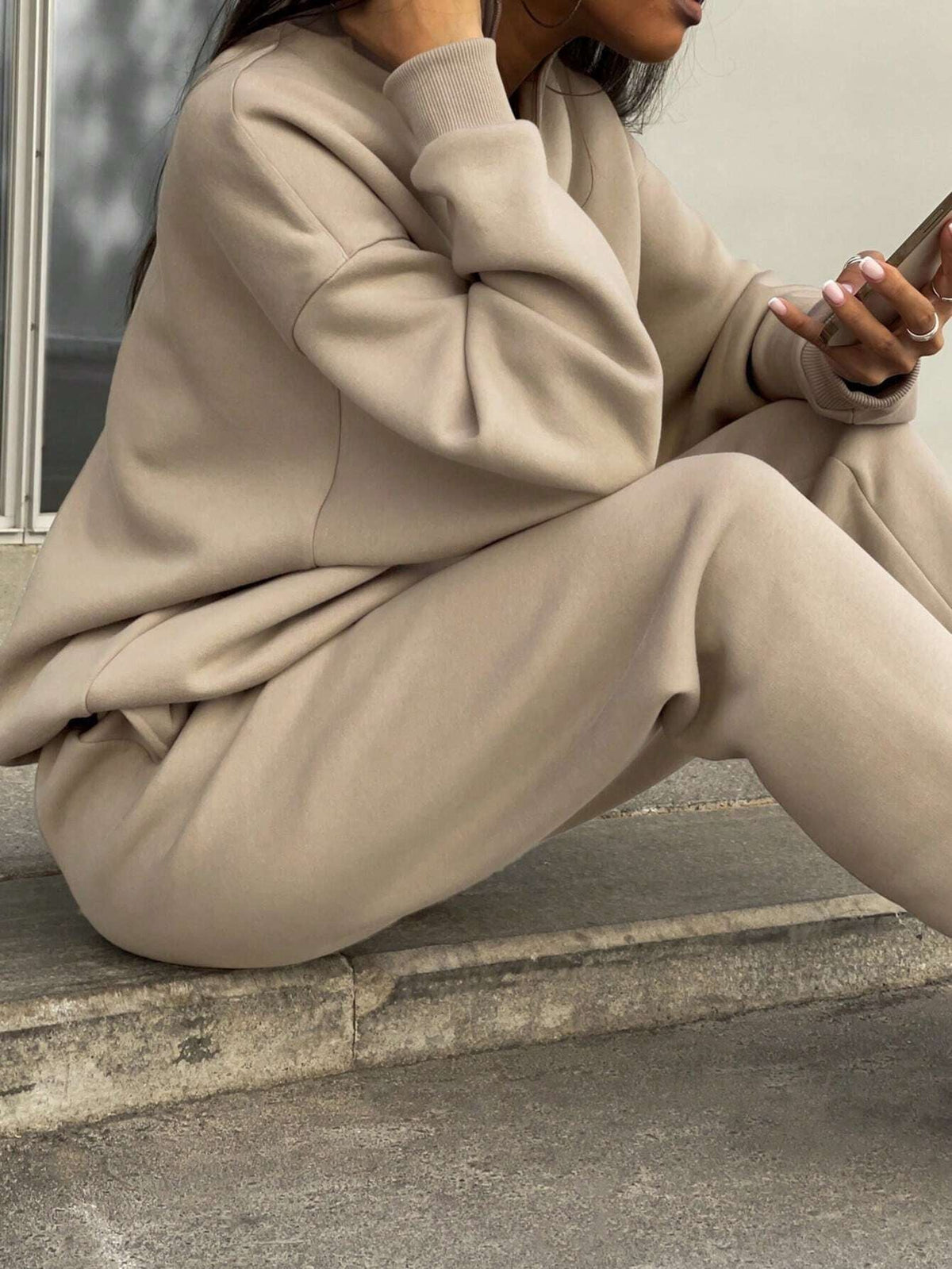 Yseult | Sweat Set with Half-Zip Pullover for Women