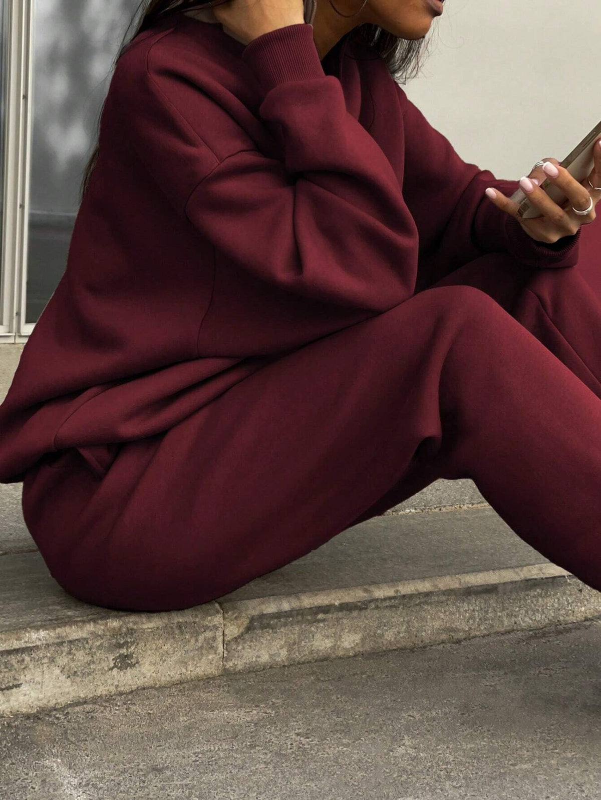 Yseult | Sweat Set with Half-Zip Pullover for Women