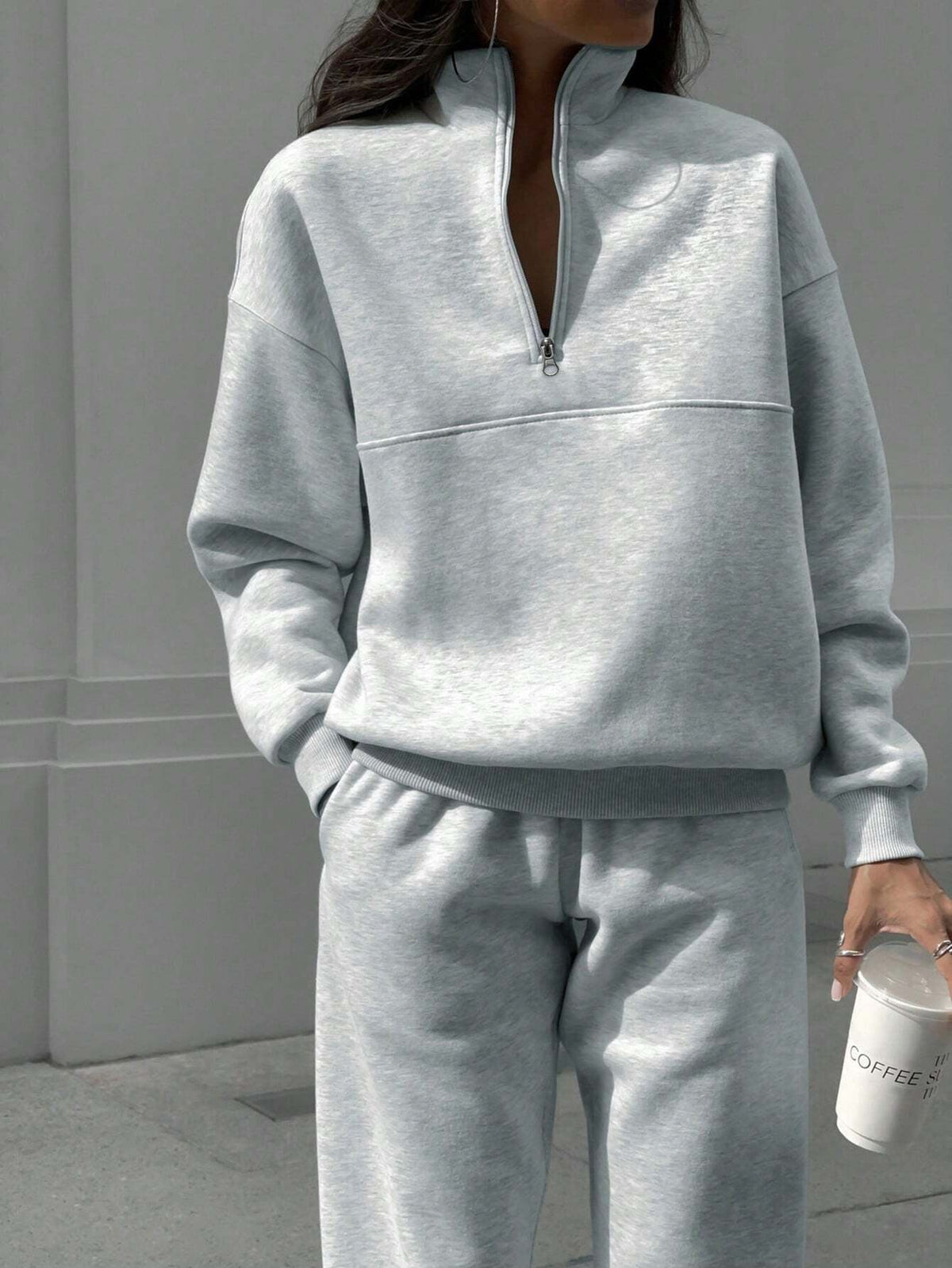 Yseult | Sweat Set with Half-Zip Pullover for Women