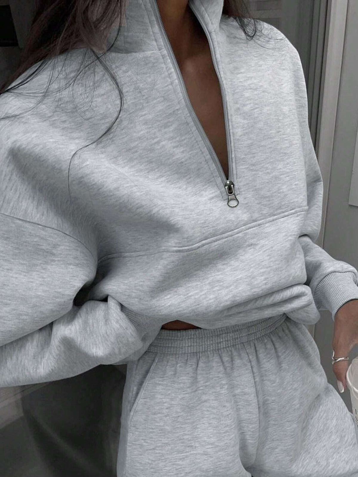 Yseult | Sweat Set with Half-Zip Pullover for Women