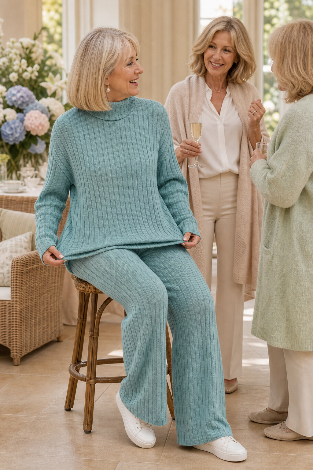 Ditte | Ribbed Knit Sweat Set for Women