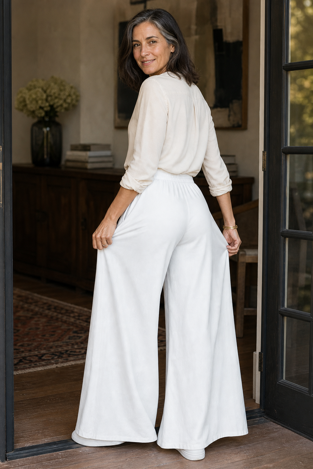 Yasmin | Wide-Leg High-Rise Palazzo Pants for Women
